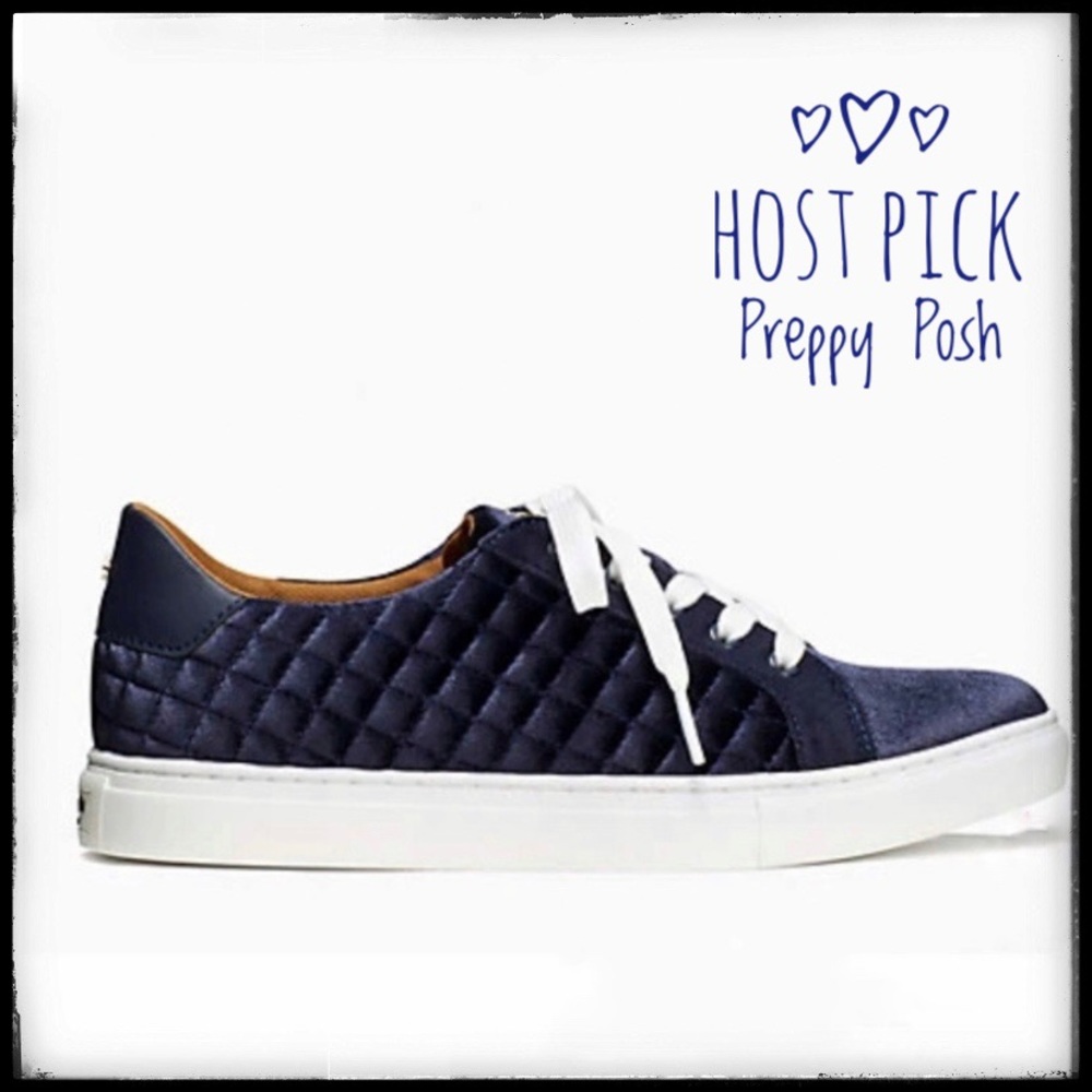 Kate Spade Fleet Blue Velvet Sneakers